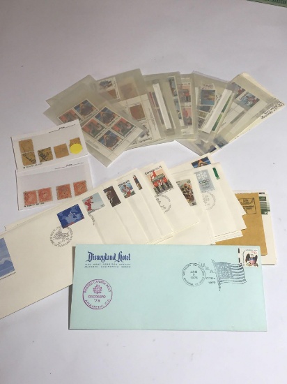 Stamp Collection Canada First Issue Plus Blocks