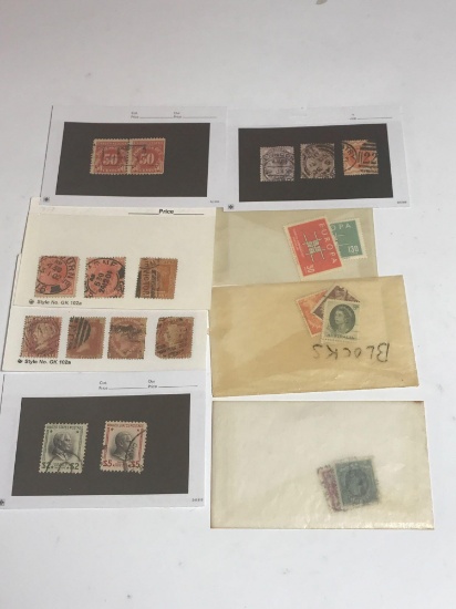 Vintage Stamps US Australia London 21 Stamps