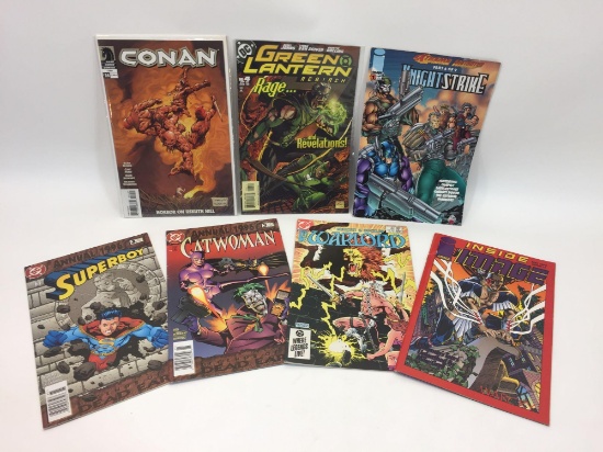 Lot of 7 Comic Books - Dar Horse Conan, DC, Inside Image