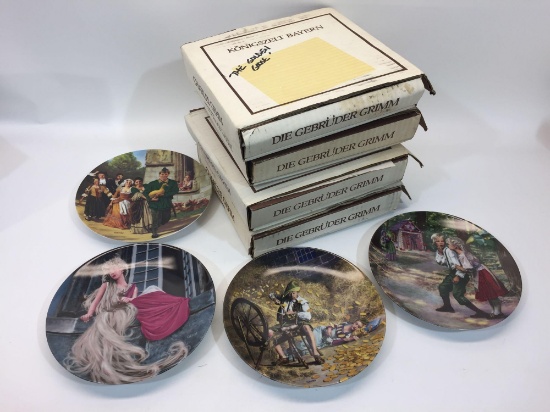 Konigszelt Bavaria Grimms Fairy Tales Collectors Plate Series - Lot of 4 Limited Edition Porcelain
