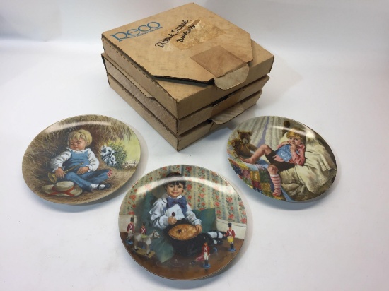 Reco - Mother Goose Series - Lot of 3 Limited Edition Ceramic Plates