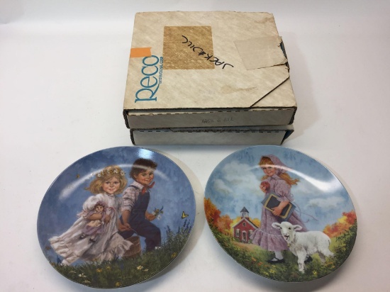 Reco - Mother Goose Series - Lot of 2 Limited Edition Ceramic Plates