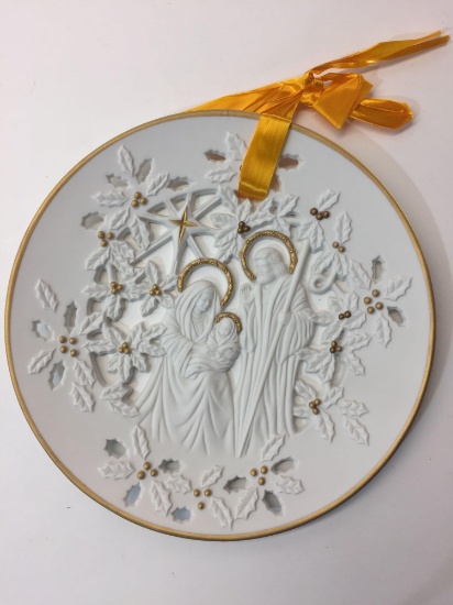 Fine Porcelain Plate 9in Wide - Lenox Collections 1993 - The Holy Family