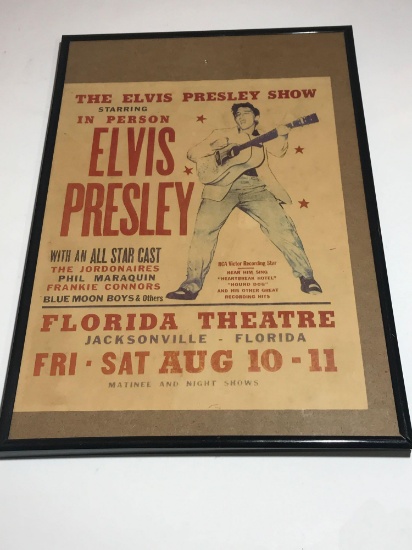 Elvis Presley Florida Theatre 1956 Paper Poster