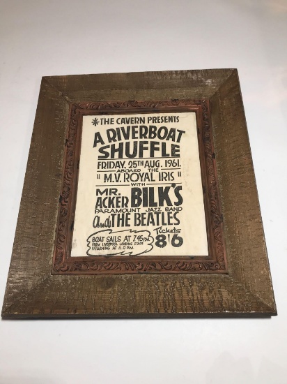 Beatles 1961 A Riverboat Shuffle Liverpool Concert Advertising