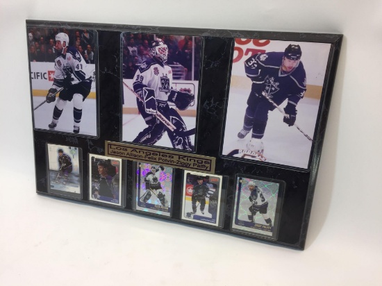 NHL LA Kings Plaque w/ Photos & Cards 13x20in