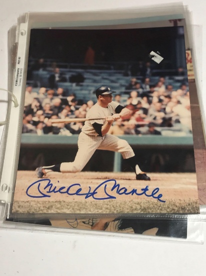 Mickey Mantle Yankees Greats Pete Rose Signed Photo 7 Units