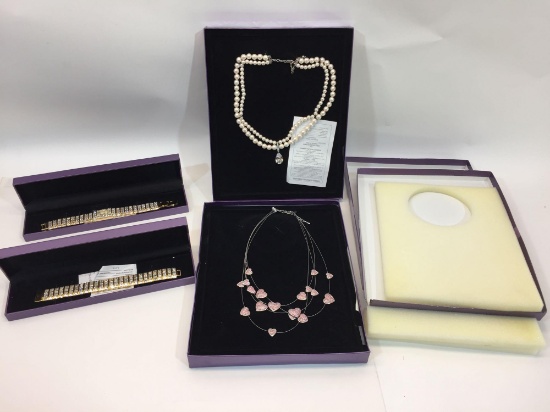 HSN Suzanne Somers Collection - 2 Necklaces & Matching Bracelet and Wristwatch