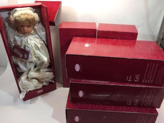 Lot of 6 Gotz Dolls in Original Boxes