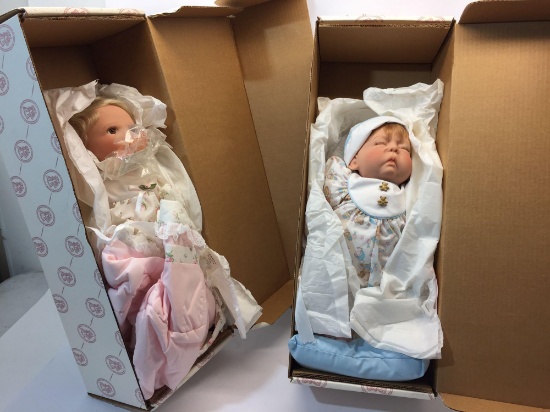 Set of 2 Limited Edition Lee Middleton Original Dolls - In Original Packaging - Each 24x9x7in
