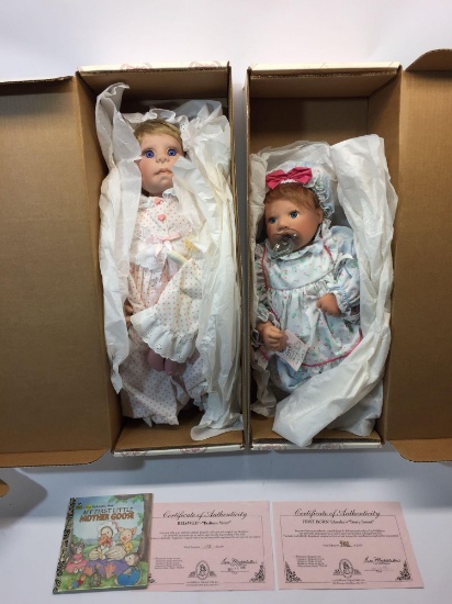 Set of 2 Limited Edition Lee Middleton Original Dolls w/ CoA - In Original Packaging - Each 24x9x7in
