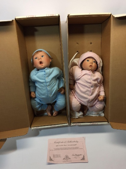 Set of 2 Limited Edition Lee Middleton Original Dolls w/ CoA- In Original Packaging - Each 24x9x7in