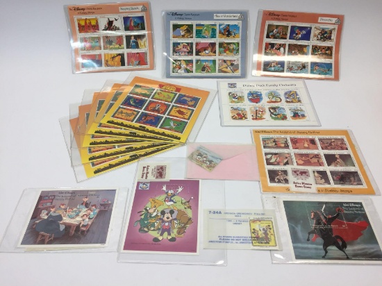 Disney Stamp Collection- The Legend if Sleepy Hollow, The Lion King, Pinocchio, Sleeping Beauty, etc