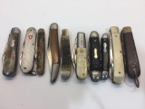 Lot of 10 Vintage Pocket Knives