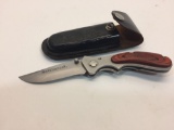 Winchester Stainless Steel Folding Knife w/ Sheath
