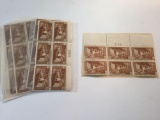 US Postage 1934 4 cent Mesa Verde Stamps - 5 sheets of 6