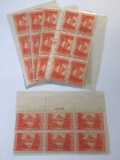 US Postage 1934 9 cent Glacier National Park Stamps - 5 sheets of 6