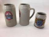 3 Beer Steins