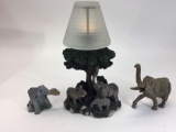 Elephant Themed Candle Holder and Statues