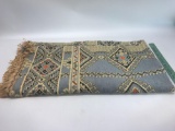 Woven Throw Rug Tasseled Ends