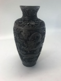 Asian Carved Dragon Vase