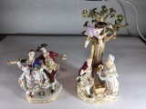 2 Porcelain statuettes - 7in & 11in Tall
