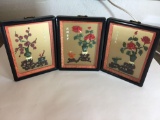 Lot of 3 East Asian Shadowboxes 8x11in