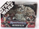 Star Wars x Transformers Crossover - Millennium Falcon/Han Solo & Chewbacca NIB