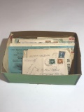 Box of Letters and Stamps 1920s-1930s