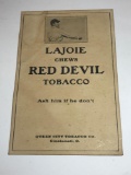 Napoleon Lajoie Red Devil Tobacco Cardboard Sign C.1905