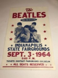 The Beatles 1964 Indianapolis Fair Cardboard Advertising