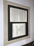 The Beatles Pamplets Handed Out To Journalist Before a Show Framed