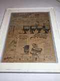 1933 Newspaper Babe Ruth Free Plymouth Sedan Framed