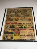 1935 Newspaper Comic Strip Babe Ruth Framed