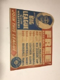 1930s Lou Gehrig Big League Gum Store Top Advertising Cardboard