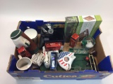 Box of golf memorabilia and supplies
