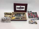 Pin Collection in Wood Box