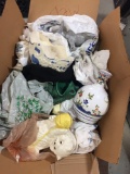 Box of miscellaneous ceramics, pots, figurines, etc - Quality & quantity of contents unknown