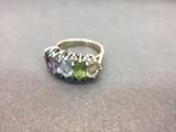 .925 Silver Ring w/ Gemstones