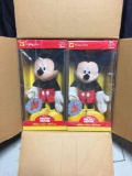 2 Mickey Mouse Plush Dolls - New in Box 2ft Tall