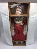 Loretta Hand Crafted Porcelain Doll - New in Box 35x13x8in