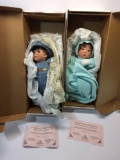 Set of 2 Limited Edition Lee Middleton Original Dolls w/ CoA - In Original Packaging - Each 24x9x7in