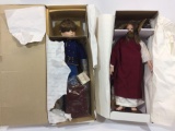 2 World Gallery Dolls & Cert Albums - Tad Lincoln & Jesus w/ CoA, In original boxes 23in & 21in Tall