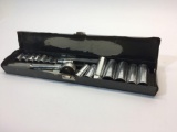 3/8in Socket Wrench Set w/ 2 Extenders & Various Sockets In Box 15in Long