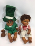 2 Naber Kids Wooden Dolls # 122 Danny & # 217 Loui