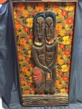 Wood and Fabric Art - 5ft Tall, 2.5ft Wide