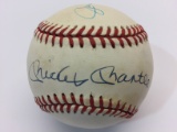 Signed Baseball says Joe DiMaggio Mickey Mantle No COA