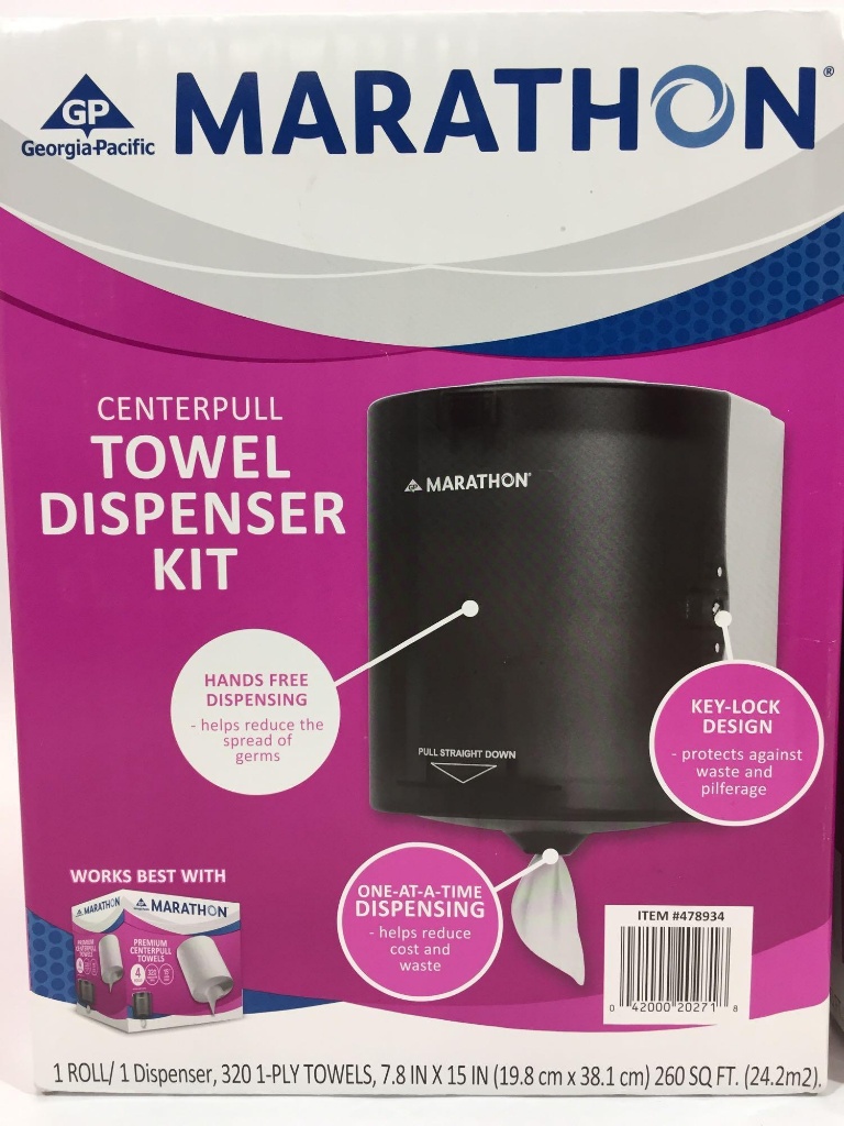 Marathon Combo C Fold Or Multifold Paper Towel Dispenser Translucent Smoke