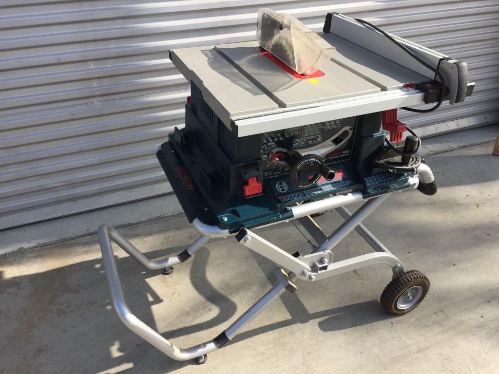 Bosch 4000 Portable Table Saw Bosch Ts2000 Gravity Rise Stand 4ft Long Tested Turns On Art