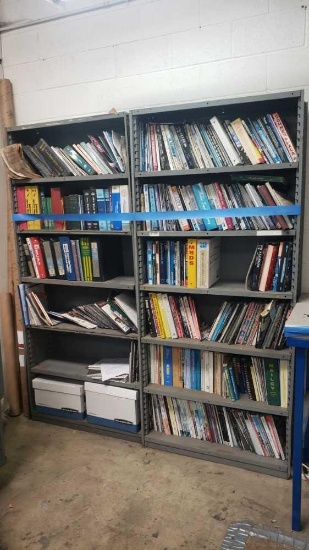 2 Bookshelf Cabinets with Mechanic and Engineering Books